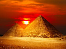 Artgeist Fotótapéta - A Giza Necropolis - sunset - terkep-center - 46 000 Ft