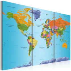 Artgeist Kép - World Map: Colourful Note - terkep-center - 26 730 Ft