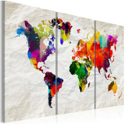 Artgeist Kép - World Map: Rainbow Madness II - terkep-center - 26 730 Ft