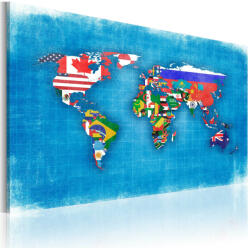 Artgeist Kép - Flags of the World - terkep-center - 32 000 Ft