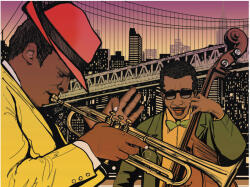 Artgeist Fotótapéta - Jazz az esti órákban - terkep-center - 29 340 Ft