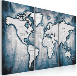 Artgeist Kép - World Map: Ink Triptych - terkep-center - 26 730 Ft