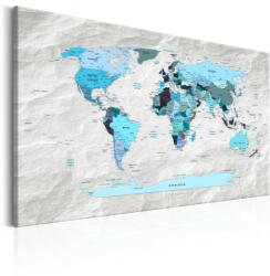 Artgeist Kép - World Map: Blue Pilgrimages - terkep-center - 33 120 Ft