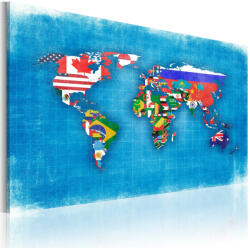 Artgeist Kép - Flags of the World - terkep-center - 32 400 Ft