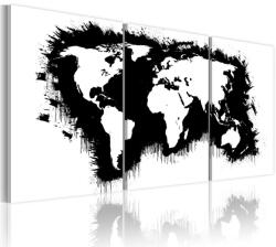 Artgeist Kép - The World térkép fekete-fehér - terkep-center - 32 000 Ft