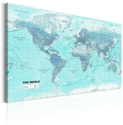 Artgeist Kép - World Map: Sky Blue World - terkep-center - 32 400 Ft