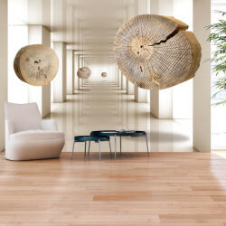 Artgeist Fotótapéta - Flying Discs of Wood - terkep-center - 16 650 Ft