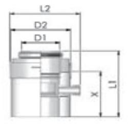 Tricox PPs/Alu kondenzátum leválasztó 80/125 mm (PAKL60C) - brs