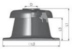 Tricox Kürtő fedél fekete 80mm (KF20) - brs