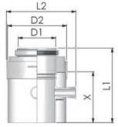 Tricox PPs/Alu mérőpont 80/125 mm (PAMP60C) - brs