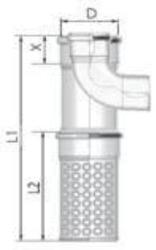 Tricox PPs/Alu kültéri T-idom 80/125mm levegő kosárral (PAKT60) - brs