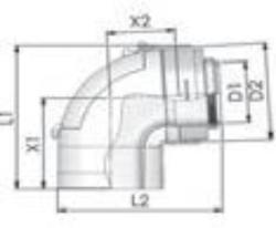 Tricox PPs/Alu ellenőrző könyök 80/125 mm 87° (PAEKÖ60C) - brs