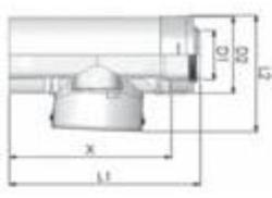 Tricox PPs/Alu ellenőrző egyenes idom 80/125 mm (PAEE60C) - brs