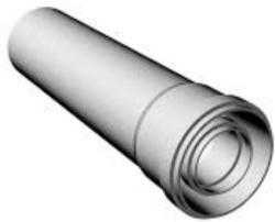 Ricom Gas PPS/Alu Ø 80/125 mm-es, 0, 25m-es toldócső (PP80/125R250) - brs