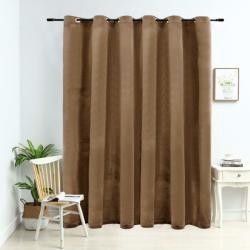 vidaXL Draperie opacă cu inele metalice, bej, 290 x 245 cm, catifea (134507)