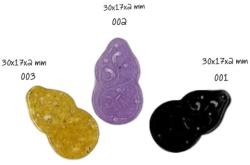  Pandantiv Jad Alb Colorat Sculptat - 30 x 17 x 2 mm - 1 Buc
