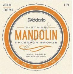 D'ADDARIO EJ74 mandolín húrkészlet 011-040, phosphor-bronze, medium