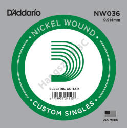 D'ADDARIO NW036 különálló elektromos gitárhúr, nikkel, . 036