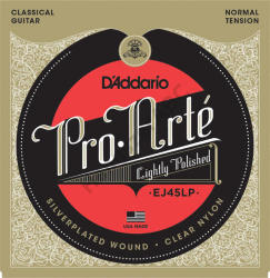 D'ADDARIO EJ45LP klasszikus gitár húrkészlet pro-arte, húrkészlet, nylon/silver wound, normal tension