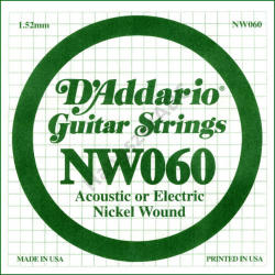 D'ADDARIO NW060 különálló elektromos gitárhúr, nikkel, . 060