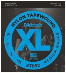 D'ADDARIO ETB92 basszus gitár húrkészlet, Tapewound nylon, húrkészlet 50-105 medium - fekete