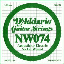 D'ADDARIO NW074 különálló elektromos gitárhúr, nikkel, . 074
