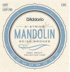 D'ADDARIO EJ62 mandolín húrkészlet 010-034, bronze, light