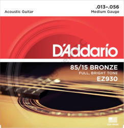 D'ADDARIO EZ930 akusztikus gitár húrkészlet 85/15, húrkészlet 13-56 bronze round wound, medium
