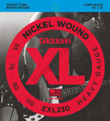 D'ADDARIO EXL230 basszus gitár húrkészlet 55-110 nikkel, széria XL long scale
