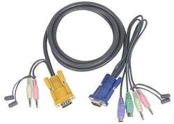 ATEN Cablu PS/2 Kvm 3in1Cu SPHD si Audio 1.8M, ATEN 2L-5302P (2L-5302P)