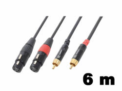 PD CONNEX CX68-6 sztereo jelkábel (2x XLR mama - 2x RCA papa) - (6 m)