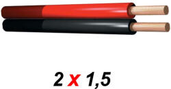 PD CONNEX RX22 Hifi hangfalkábel Piros - Fekete (2×1, 5 mm2) Méretre vágható