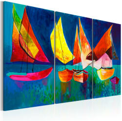 Artgeist Kézzel festett kép - Colourful sailboats