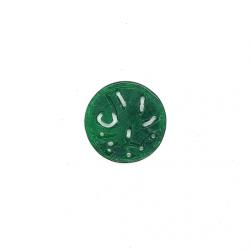  Pandantiv Jad Alb Colorat Sculptat Disc - 24 x 2, 5 -3 mm - 1 Buc