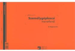 PÁTRIA D. gépj. 31 A/4 Személygépkocsi menetlevél 100lapos P