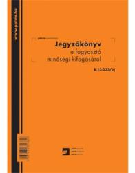 NY B. 13-233/V Jegyzőkönyv a vásárló minőségi kifogásról A/4