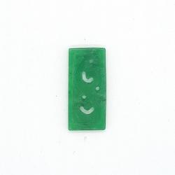  Pandantiv Jad Alb Colorat Sculptat Dreptunghi - 29 x 12 x 1, 8 mm - 1 Buc