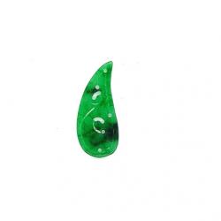  Pandantiv Jad Alb Colorat Sculptat - 29 x 13 x 2 mm - 1 Buc