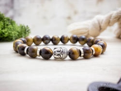 R. M. ékszer Fenséges tigrisszem Buddha ásvány karkötő (10574-RM-16)