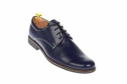 Rovi Design Pantofi barbati casual din piele naturala bleumarin inchis, P80BLM - ciucaleti