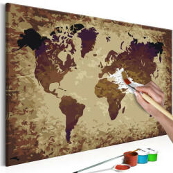 Artgeist Kifestő - World Map (Brown Colours) 60x40