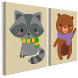 Artgeist Kifestő - Raccoon & Bear 33x23