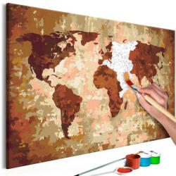 Artgeist Kifestő - World Map (Earth Colours) 60x40