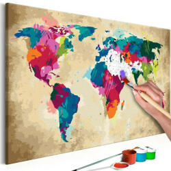 Artgeist Kifestő - World Map (Colourful) 60x40