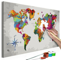 Artgeist Kifestő - World Map (Compass Rose) 60x40