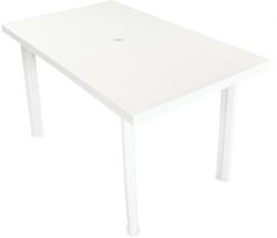 vidaXL Masă de grădină, alb, 126 x 76 x 72 cm, plastic (43597)