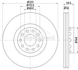 KRIEGER Disc frana AUDI A6 (4A, C4) (1994 - 1997) KRIEGER 0950004186