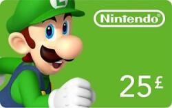 Nintendo Eshop £25 - Official Website - Pc - Eu
