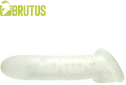 Brutus Almighty Ribbed Cock Sheath 18cm Clear Inel pentru penis