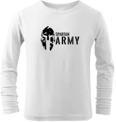 DRAGOWA Tricouri lungi copii Spartan army, alb
